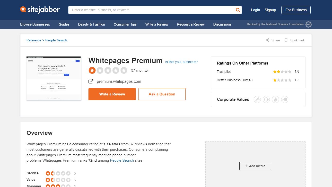 Whitepages Premium Reviews - 37 Reviews of Premium.whitepages.com ...